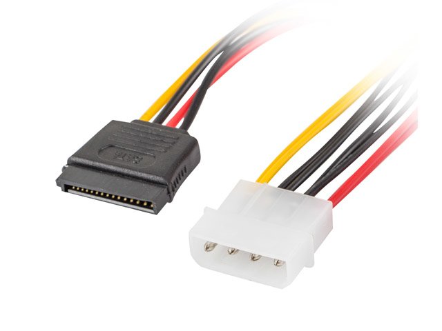 Lanberg Cable Duplicador De Alimentacion Molex Macho A 2x Sata Hembra  Ca-Hdsa-11cu-0030 30 CentaâMetros