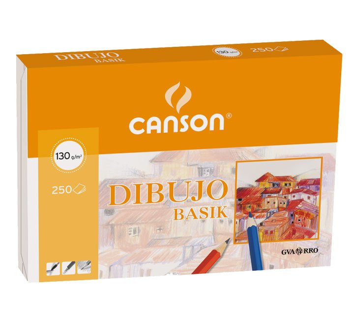 Canson Caja De Láminas Dibujo Basik 250 Hojas 130 Gr. 21x29,7cm