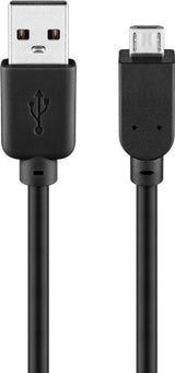 Kabel Usb 2.0 A->Micro B S/S  0,3m Schwarz