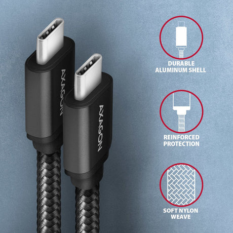 EAN 8595247905963 - Axagon BUCM3-CM20AB cable USB USB 3.2 Gen 1 (3.1 Gen 1) 2 m USB C Negro imagen 3