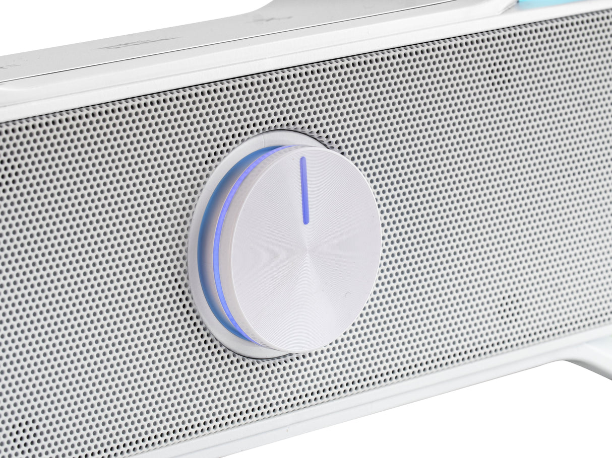 Barra De Sonido Con Bluetooth Mars Gaming Msbx 10w 2.0 Blanca