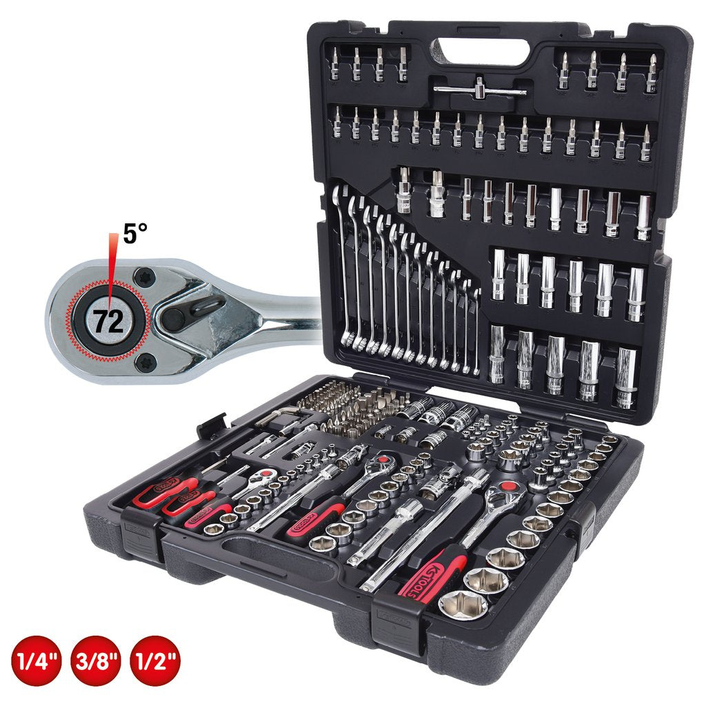 Ks Tools 1/4 +3/8 +1/2   216 Pcs Chromeplus Socket Set