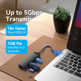 Hub Usb 3.0 Vention Chlbd 4xusb Microusb Pd 50cm