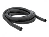 Delock 18920 Funda Trenzada De Cierre Automático 5 M X 25 Mm, Color Negro