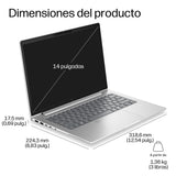 Hp Elitebook 6 G2i Notebook Ai Ai Pc Diseño De Bisagra En 177 Grados Intel Core 7 350 / Hasta 4.8 Ghz Win 11 Pro Intel Graphics 32 Gb Ram 512 Gb Ssd Nvme 14" Ips 1920 X 1200 Gigabit Ethernet Wi-Fi 7 Bluetooth 6.0 Nfc Aluminio Pik