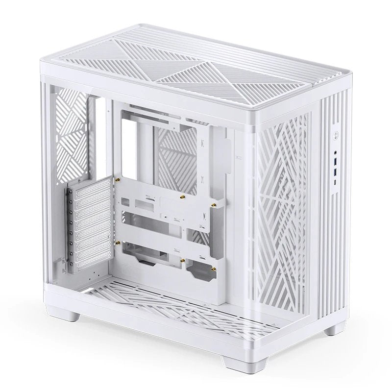 Caja Pc Jonsbo Tk-4 Midi-Tower, Atx, Tempered Glass - Blanco