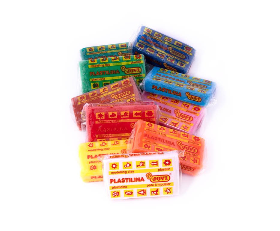 Jovi Pack De 10 Pastillas De Plastilina 50gr - 100% Vegetal - Muy Moldeable - No Se Seca - Colores Mezclables - Colores