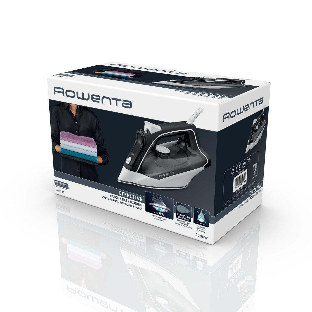 Rowenta Plancha De Vapor Effective 2 Dx1530 2200w Negro