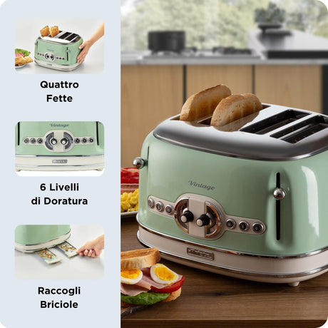 EAN 8003705114944 - Ariete 0156/04 6 4 rebanada(s) 1600 W Verde imagen 3