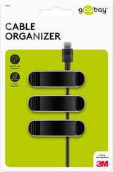 Goobay Organizador De Cables 3 Ranuras, 3 Piezas Negro 70685