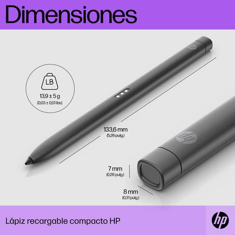 EAN 0196337930711 - HP Slim Rechargeable Pen lápiz digital 13,9 g Negro imagen 6