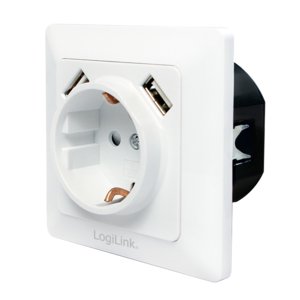 EAN 4052792047691 - LogiLink PA0162 toma de corriente 2 x USB + CEE 7/3 Blanco imagen 2