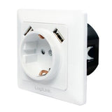EAN 4052792047691 - LogiLink PA0162 toma de corriente 2 x USB + CEE 7/3 Blanco imagen 2