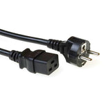 Act 230v Connection Cable Schuko Male - C19, 3 M, Macho/Hembra, Negro