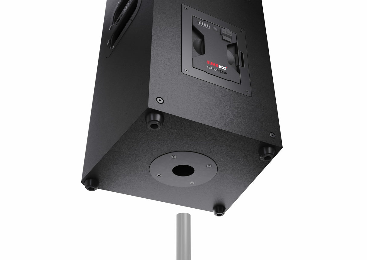 Sharp Cp-Ls100 Altavoz Portatil, 120w Rms / 105db, 10 Horas / 14.8v 5ah , 3 Canales Entrada/ Trs/Xlr (X 2)