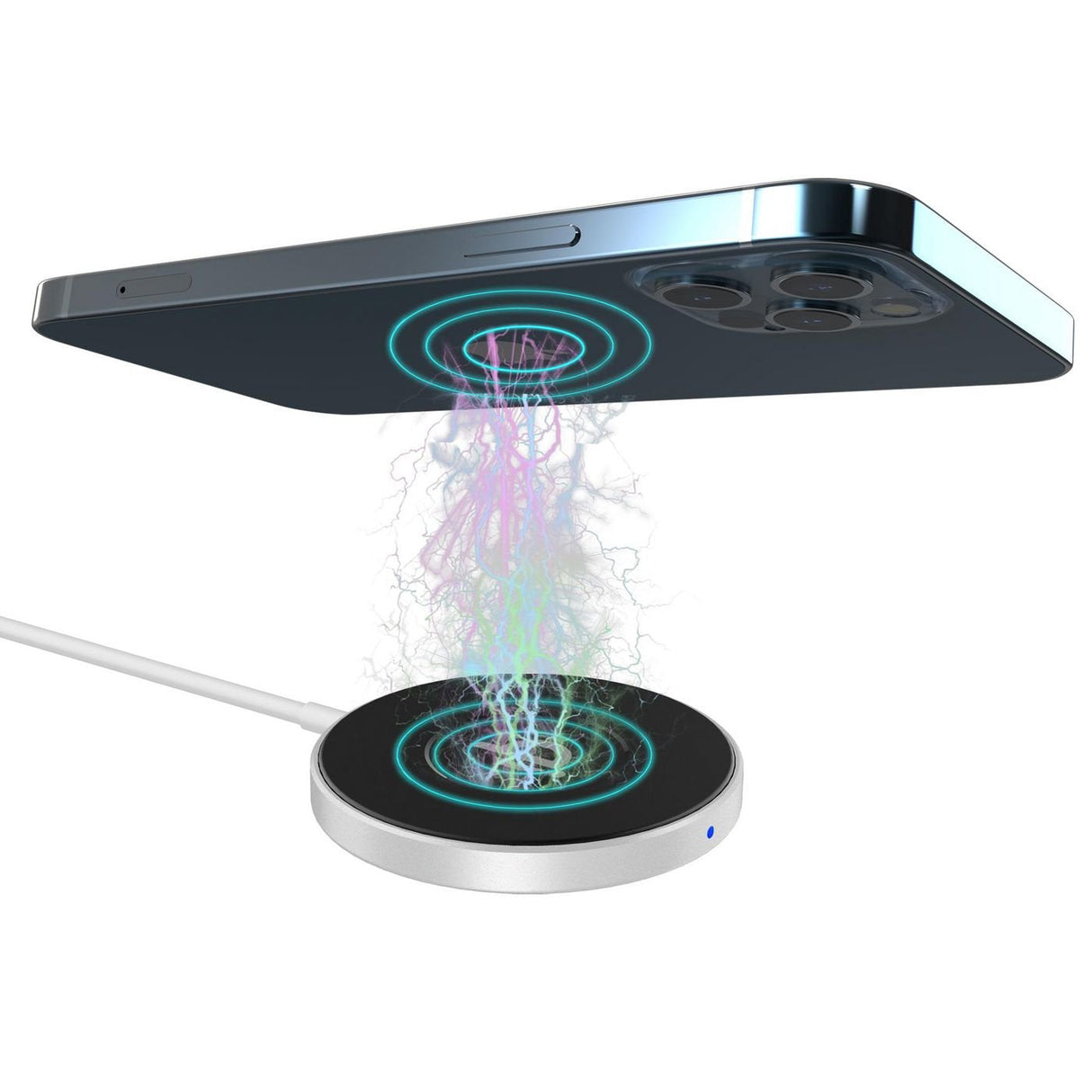 Magnetic Wireless Charger With Usb-C Plug. Charges Up