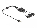 Delock Cable Usb Typ-A Stecker Zu 3 X Usb Typ-A Buchse Mit Schalter 1 M