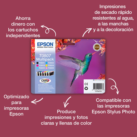 EAN 8715946494197 - Epson Hummingbird T0802 cartucho de tinta 1 pieza(s) Original imagen 3