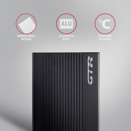 EAN 8595247906779 - Axagon EE25-GTR USB-C 3.2 Gen 2 - SATA 6G 2.5\" externes Festplattengehäuse geriffelt Carcasa de disco du imagen 3