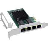 Inline Quad Gigabit Tarjeta De Red - 4x Rj45 1 Gb/S - Pcie X1