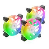 Kit 3 Ventiladores Auxiliar A-Rgb 120mm Mf-3a Negro Mars Gaming 120mm/ Iluminación Argb 360º/ Compatibilidad Total Argb