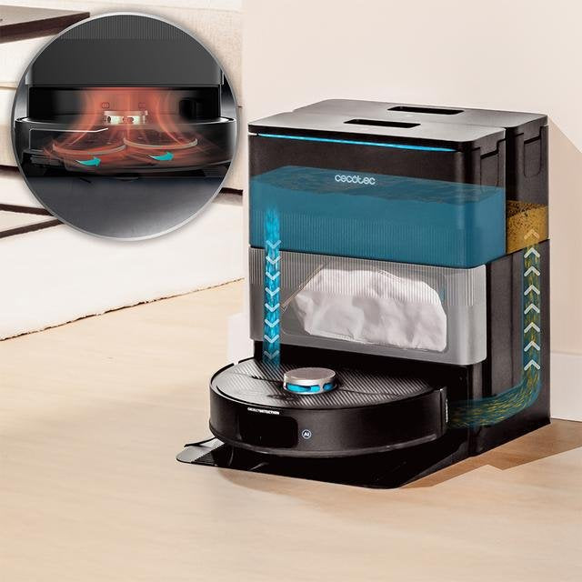 Cecotec Conga X70 Negro 15000pa Friegasuelos Autovaciado 240 Min 5200mah Robot Aspirador