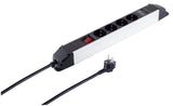 4er Regleta De Enchufes Alu 2x Usb Negro