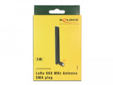 Delock Antena Lora 868 Mhz Macho Sma 3 Dbi Omnidireccional Con Unión De Inclinación Negro