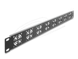 Panel De Rack De 19" Y 1u Para 8 Ventiladores De 40 X 40 Mm, Gris Oscuro