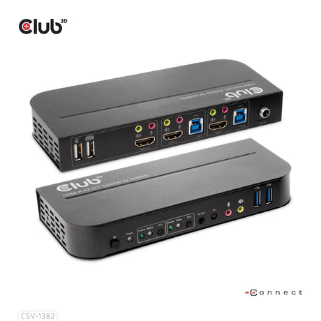 EAN 8719214472245 - CLUB3D CSV-1382 interruptor KVM Negro imagen 1