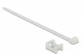 Delock Schraubhalter 23 X 16 Mm Mit Cablebinder L 150 X B 7,2 Mm Weiss