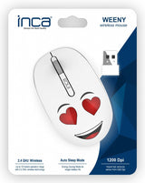 Inca Wrls Raton 1200dpi 3tamen 2.4ghzusb-A Weeny Emoji Ws