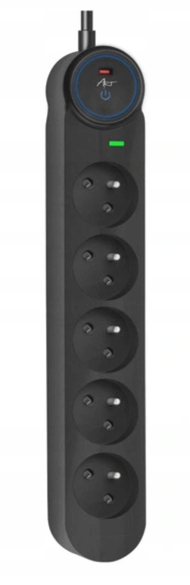 EAN 5906721172994 - ART F2100 base múltiple 1,5 m 5 salidas AC Interior Negro imagen 1