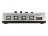 Delock Umschalter Usb 2.0 Mit 4 X Typ-B Buchse Zu 1 X Typ-A Buchse Manuell Bidirektional