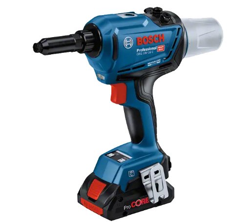 Bosch Professional Remachadora A Batería Grg 18v-16 C Professional, 18 Voltios Azul/Negro, 2 Baterías De Iones De Litio Procore18v 4,0 Ah, En L-Boxx 06019k5001