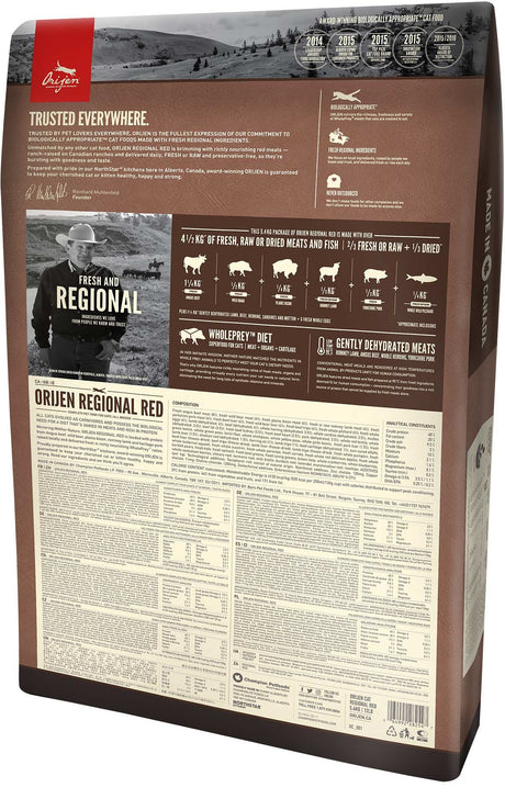 EAN 64992282189 - Orijen Regional Red alimento seco para gatos 1,8 g Ternera, Cordero, Cerdo imagen 2