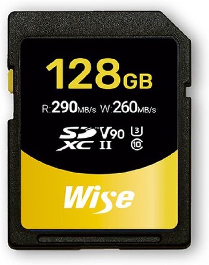 Wise Sdxc Uhs-Ii V90       128gb R:290mbs / W:260mbs   Wi-Sd-N128