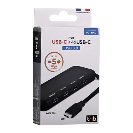 EAN 3303170117699 - T'nB TCHUB4USBC hub de interfaz USB Tipo C 5000 Mbit/s imagen 3