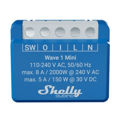 Shelly Qubino Wave 1 Mini Interruptor Inteligente Azul