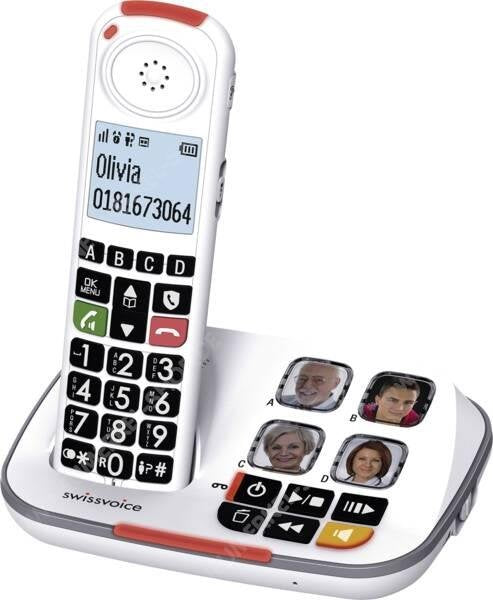 Swissvoice Xtra 2355 Schnurloses Dect-Telefon Mit Ab Und Bildwahltamen Blanco