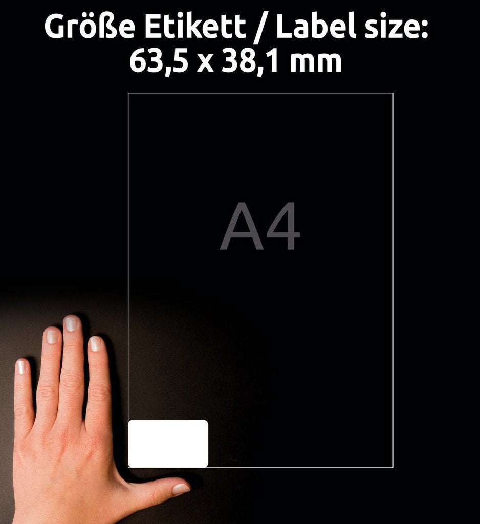 Avery Etiquetas Adhesivas 63,5x38,1mm Inkjet/Láser Para Sobres 21 X 100h Blanco