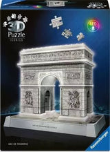 Ravensburger 3d Puzzle Iconics: Triumphbogen Paris - Con Luz 216 Partes 12008029