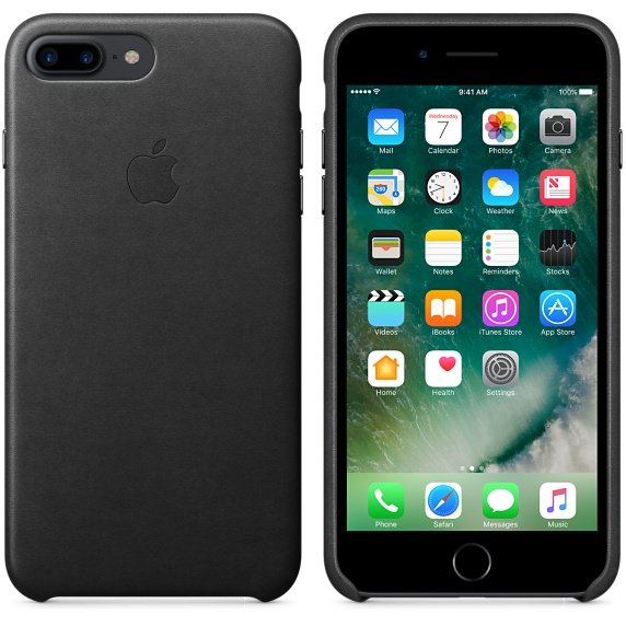 Apple Case Iphone 7 Plus Leather Case Black Mmyj2zm-A