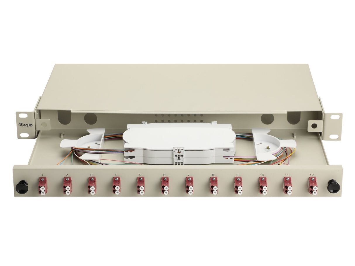 Equip Lwl-Spleisskamen 12-Port Lc-Duplex Om4 1u Komplett Gr