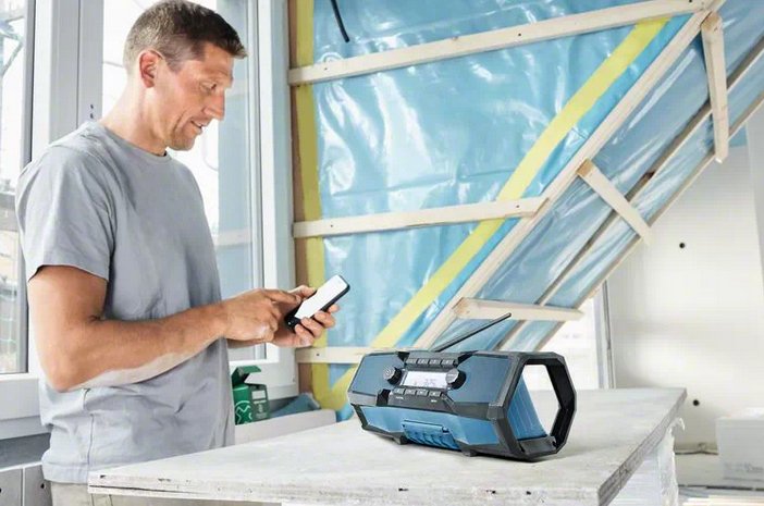 Radio De Obras Bosch Professional Gpb 18v-2 C Azul