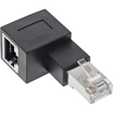 Adaptador De Cable De Red Inline Cat.6a, Enchufe/Toma Rj45, Acodado 90° A La Izquierda