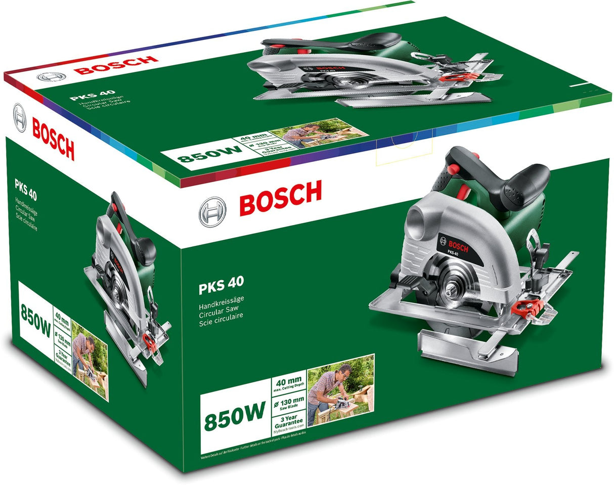 Sierra Circular Manual Pks 40 Verde / Negro, 850 Watt