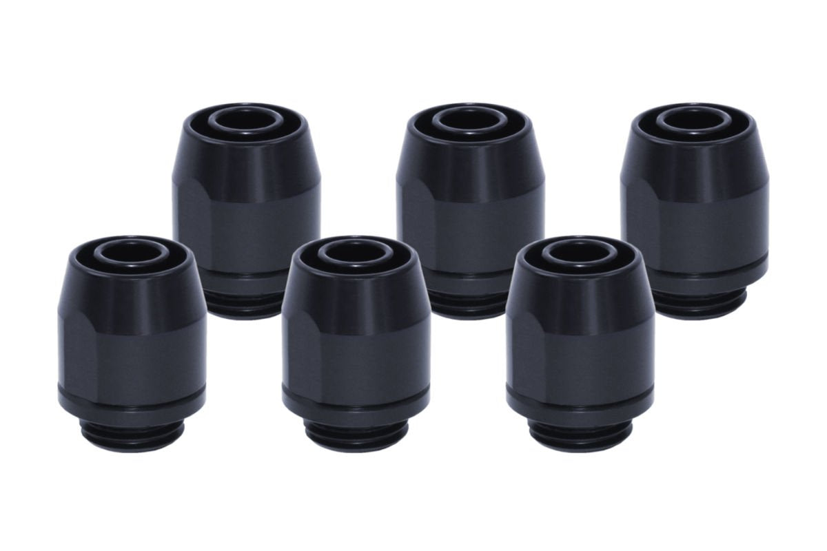 Tobera De  Rosca Alphacool Hf Tpv Metal - Recta - Negra 17454