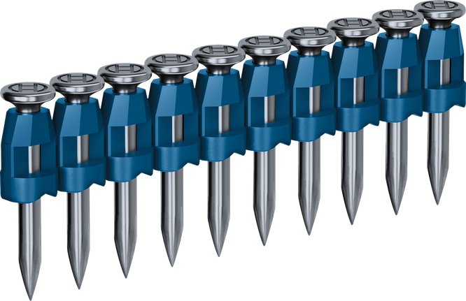 Bosch Professional Clavo En Tira De Cabeza Redonda Nb-25, 1.000 Clavos Para Hormigón De 25 Mm, Para Clavadora De Hormigón A Batería Gnb 18v-38 Professional 1600a02f4m