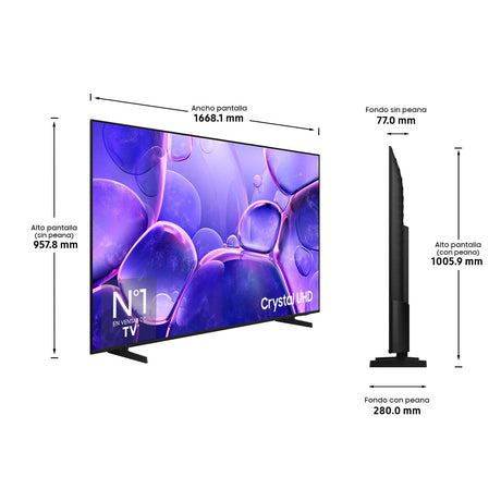 EAN 8806097119685 - Samsung TU75U8075FU 190,5 cm (75") 4K Ultra HD Wifi Negro imagen 10